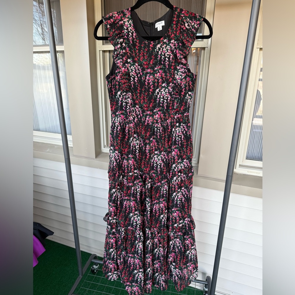 J. Crew Factory Floral Ruffle Tiered Dress!